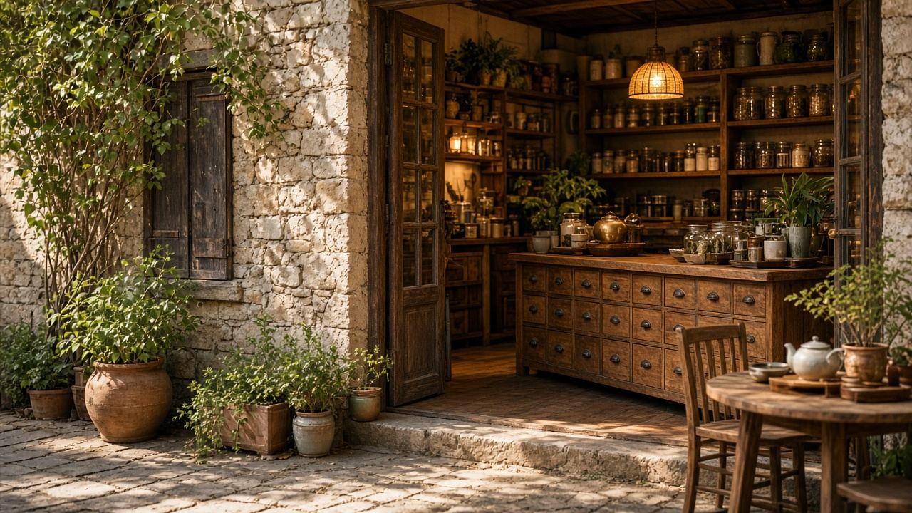 Tea shop / tea house workspace at Citizravvi Tea House